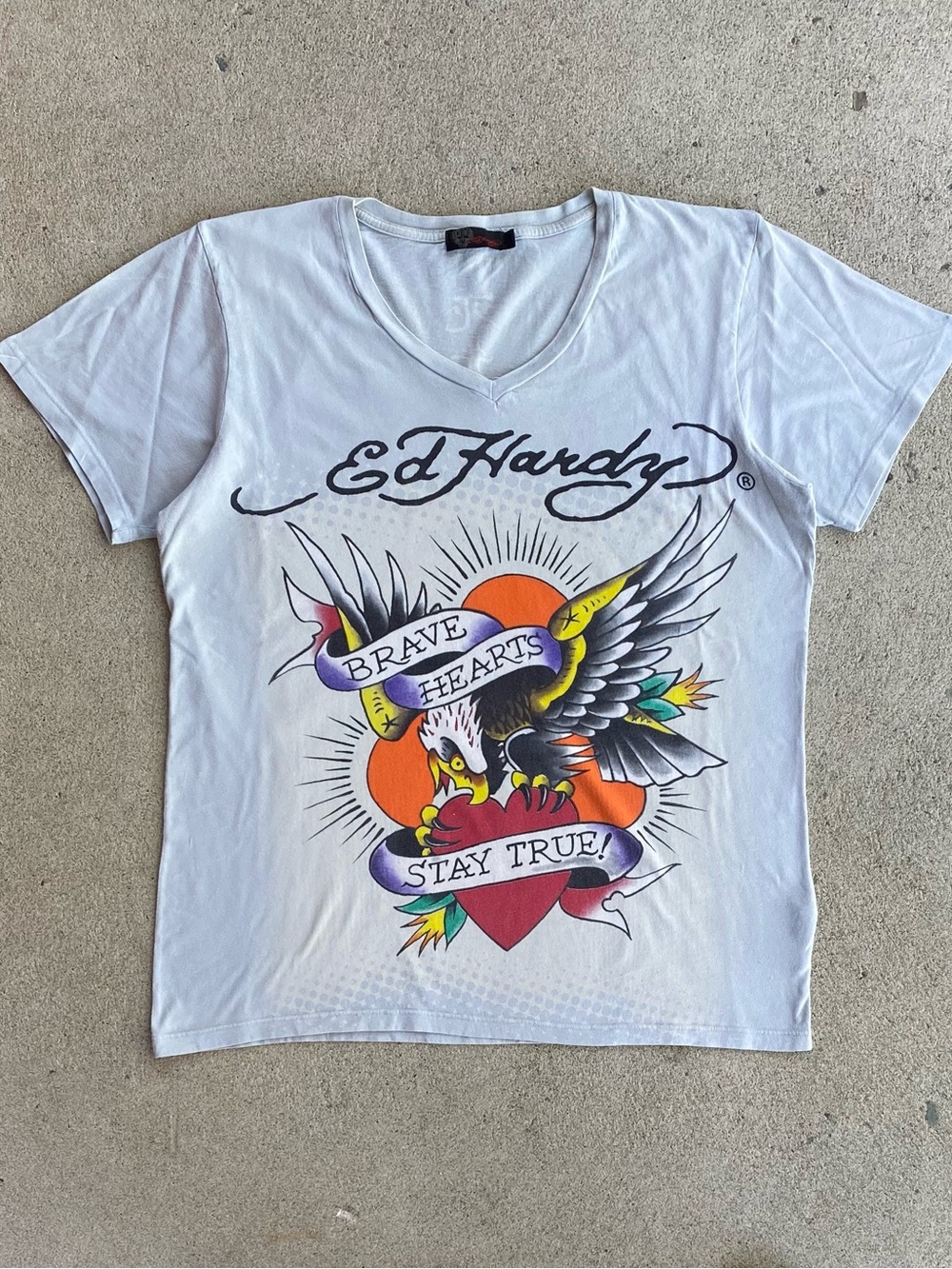 Y2k Ed Hardy V-Neck Tee Shirt